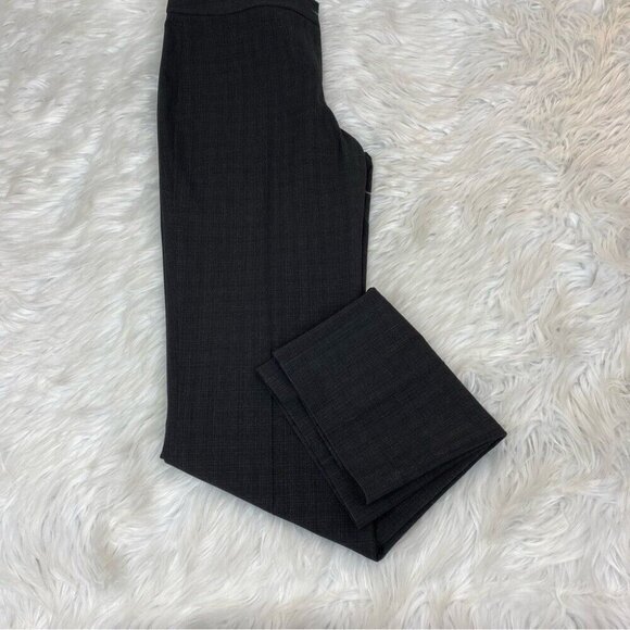 T Tahari Womens Size 2 Charcoal Gray Crosshatch Dress Pants Straight Leg Stretch - Picture 4 of 14